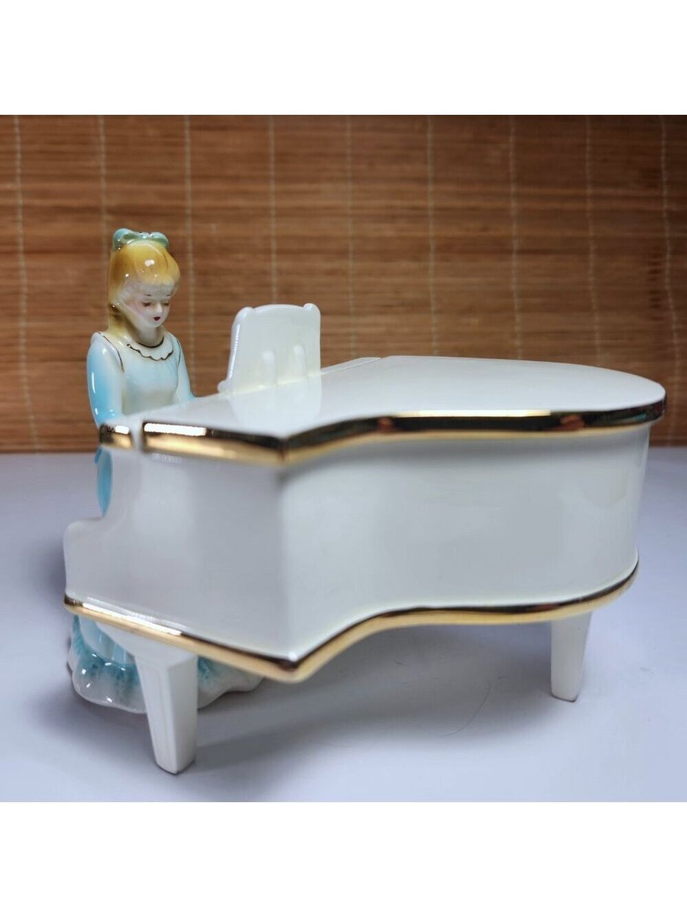 Josef Originals Piano Player Music Box Vintage Japan MCM Figurine Giftcraft